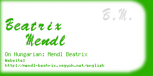 beatrix mendl business card